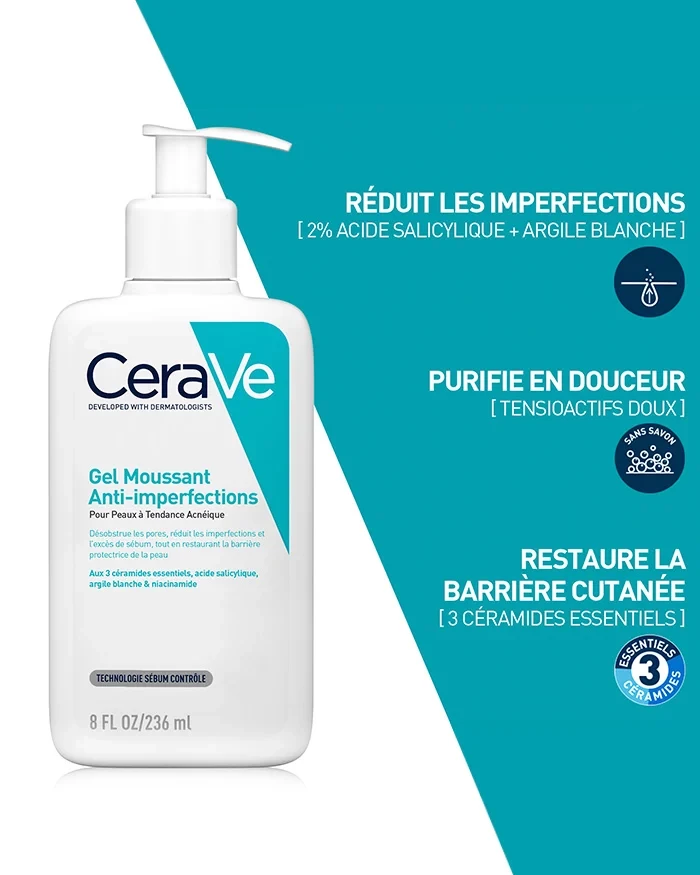 CERAVE GEL MOUSSANT ANTI IMPERFECTIONS 236ML