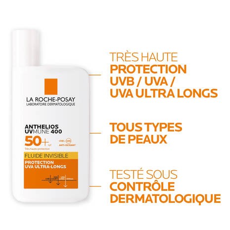 ANTHELIOS UVMUNE 400 CRÈME SOLAIRE FLUIDE INVISIBLE SPF50+