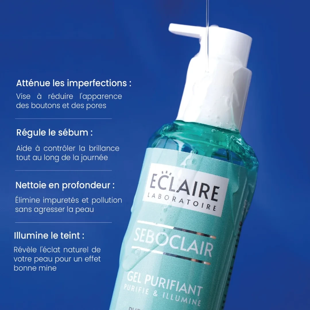 SEBOCLAIR GEL PURIFIANT 250ML ECLAIRE