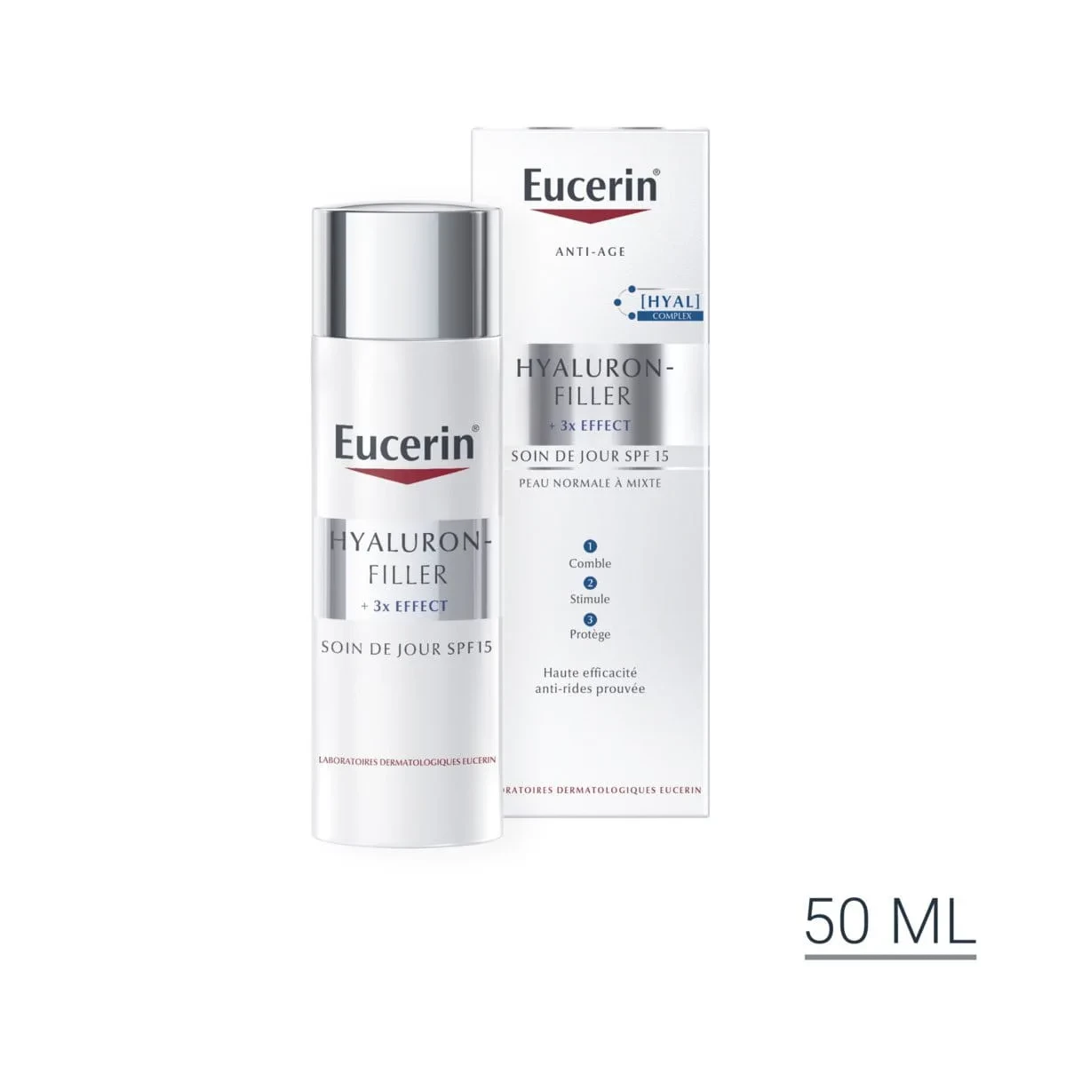 EUCERIN HYALURON-FILLER + 3x EFFECT Soin de Jour Peau Normale à Mixte SPF 15