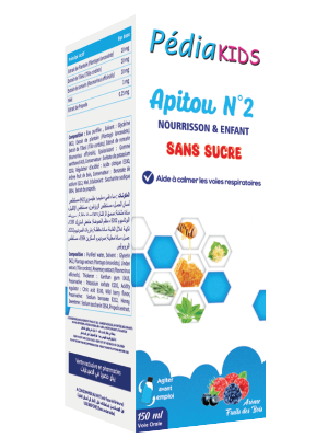 PEDIAKIDS APITOU N 2 SANS SUCRE 150ML